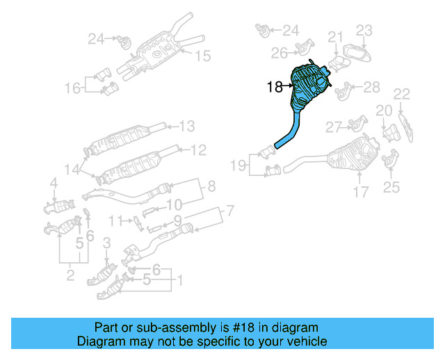 Rear Muffler 3D0-253-609-AF - View 2