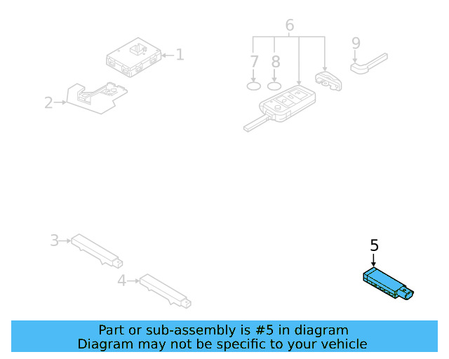 Keyless Entry Antenna 5Q0-962-131 - View 19