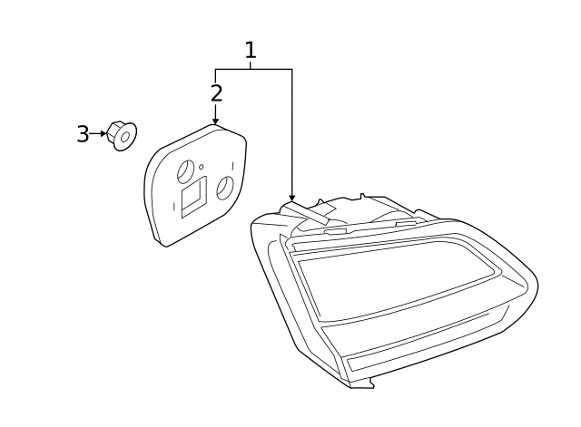Backup Lamp Assembly 3G8-945-308-B - View 2