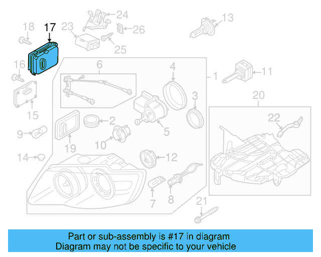 Headlight Control Module 3D0-909-157 - View 10