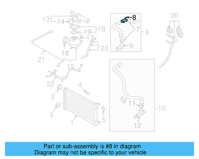 Water Manifold 1J0-121-087-C - View 19
