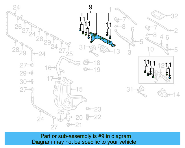 Wiper Transmission 3D1-955-602-A