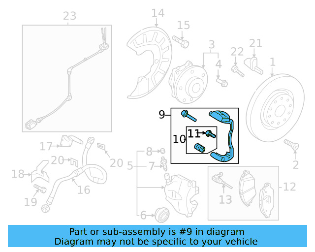 Caliper Mount 5Q0-615-125-A - View 7