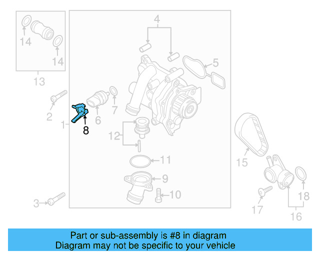 Temp Sensor Retainer Spring 06H-121-142-C - View 4