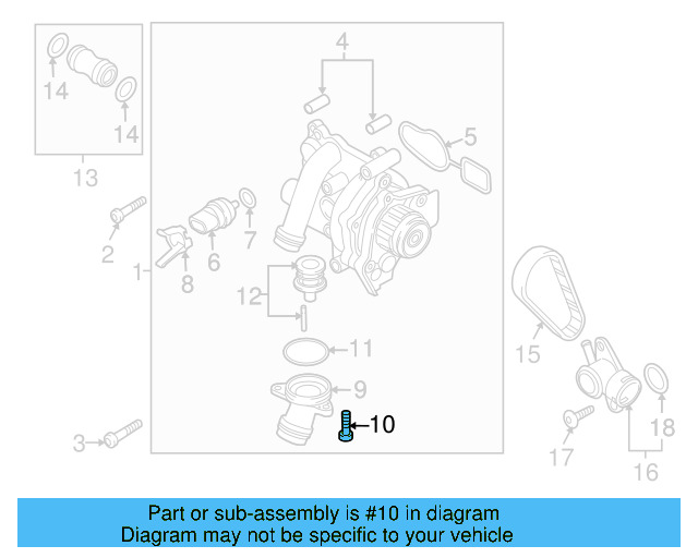 Thermostat Cover Bolt N-103-470-03 - View 7
