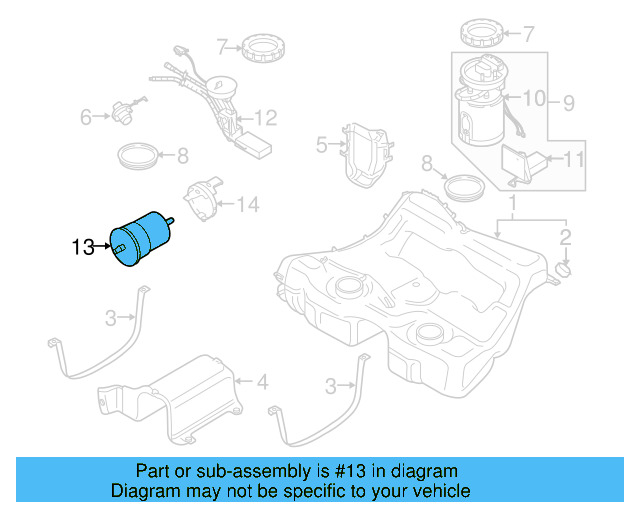 Fuel Filter 1J0-201-511-A - View 8