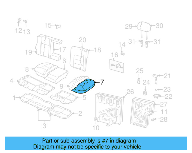 Seat Cushion Pad 1J0-885-375-AB - View 12