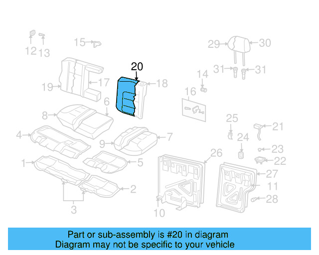Seat Back Cover 1J0-885-805-BJ-KWB