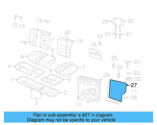 Seat Back Cover 1J5-885-753-8JS - View 12
