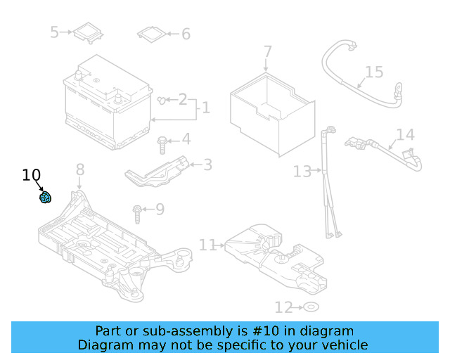 Battery Tray Nut N-911-733-01 - View 16