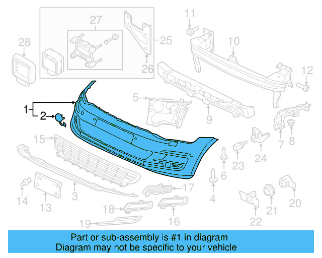 Bumper Cover (Unpainted) 5gm807217hgru - View 2