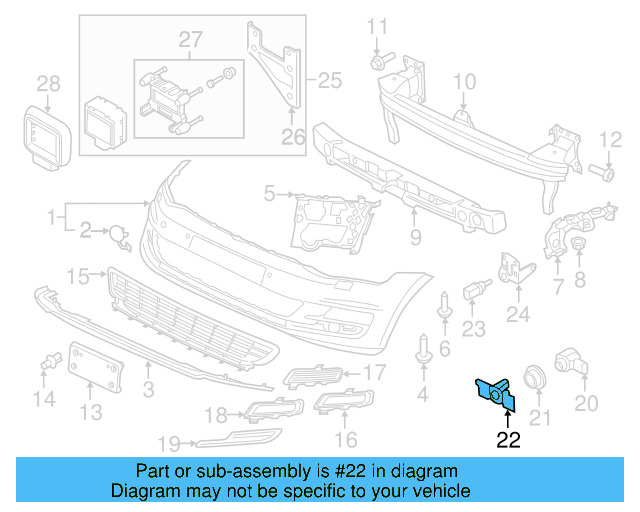 Park Sensor Bracket 5G0-919-494 - View 12