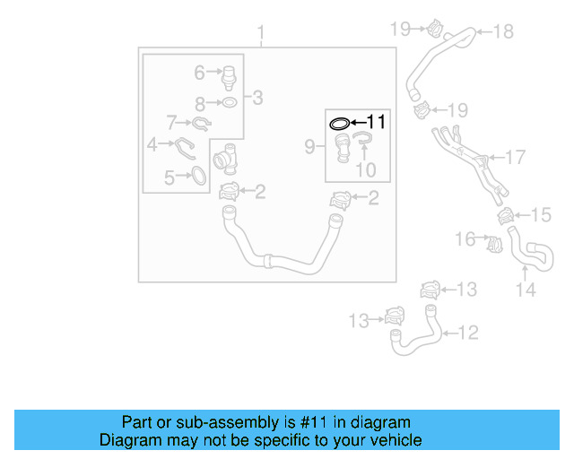 Radiator Coolant Hose Seal 4E0-121-666 - View 50