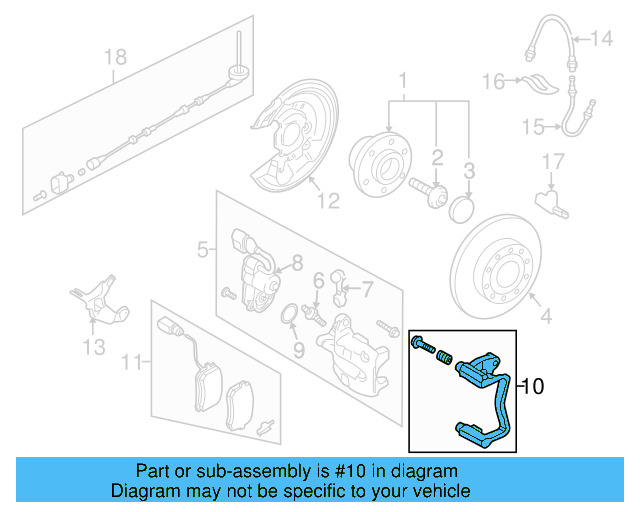 Caliper Mount 1Q0-615-426-A - View 3