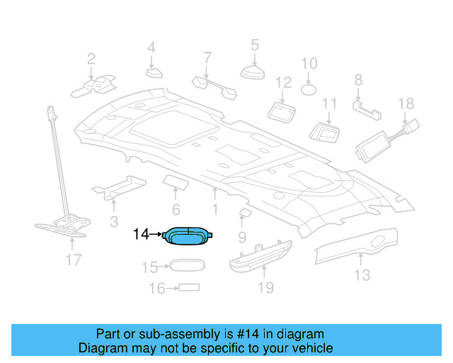 Dome Lamp 7B0-947-111-A-DW1