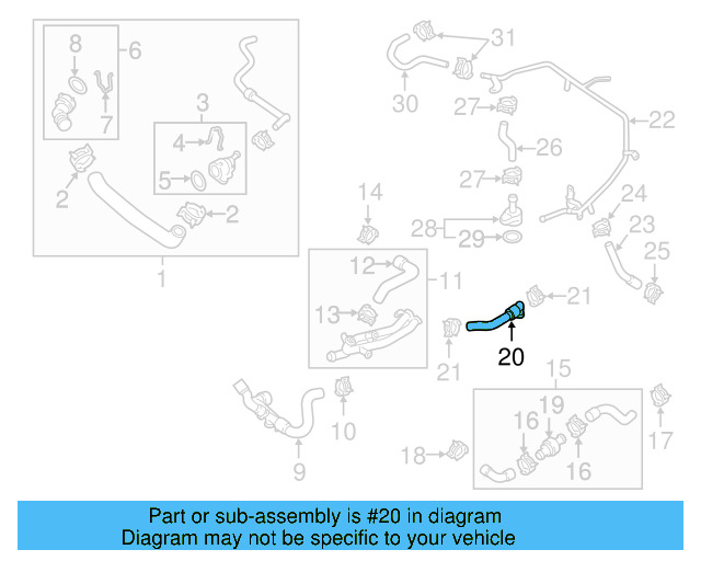 Water Pipe 5C0-121-070-J