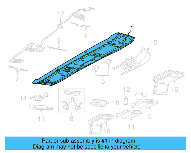 Overhead Console 7B0-863-343-B-DW1 - View 2