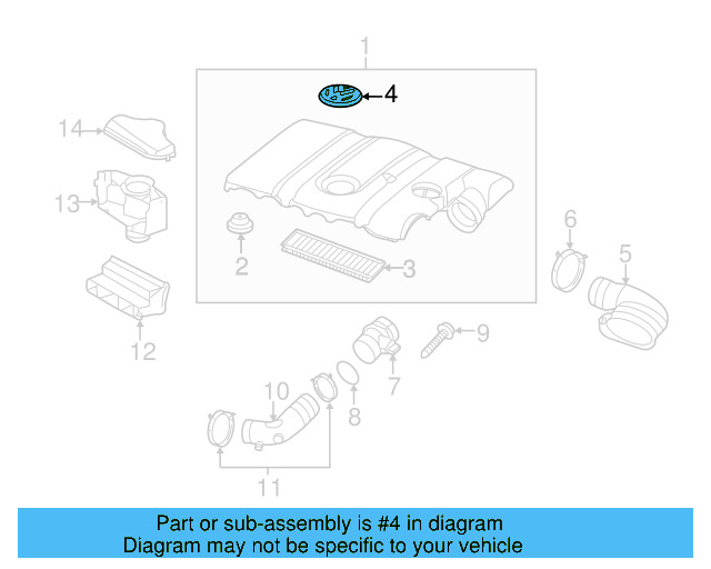 Engine Cover Emblem 06F-103-940 - View 50