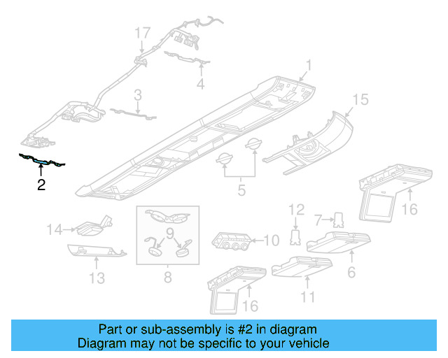 Overhead Console Front Bracket 7B0-817-161-B - View 8