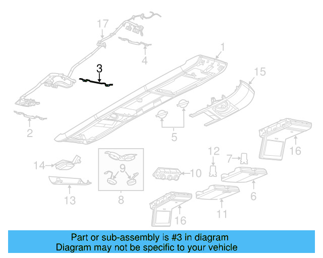 Overhead Console Center Bracket 7B0-817-161-C - View 7
