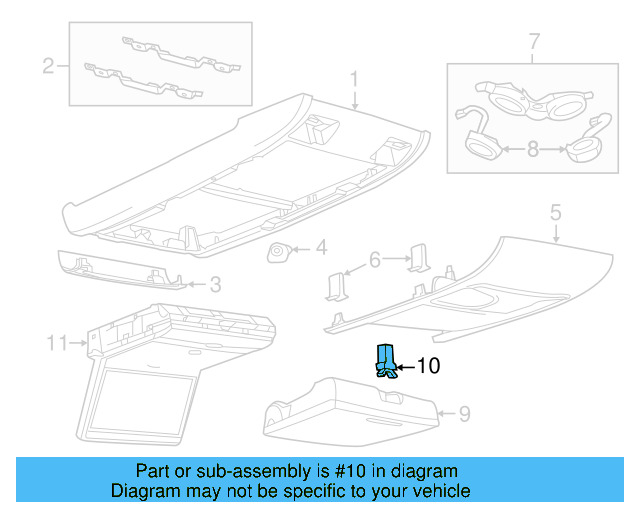 Storage Compartment Catch 7B0-863-420 - View 2