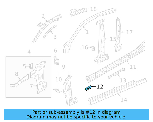 Inner Rocker Mount Plate 3Q0-802-307