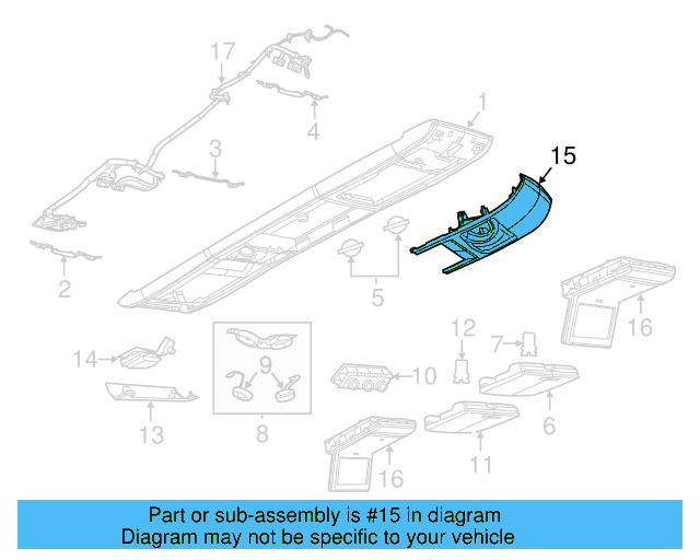 Overhead Console Front Bracket 7B0-817-161-B