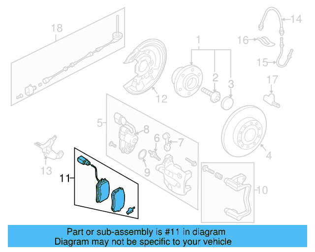 Brake Lining 3C0-698-451-G - View 3