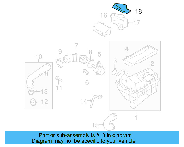 Engine Air Intake Hose 1K0-129-627-C - View 58