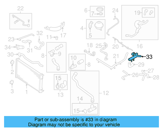 Engine Coolant Outlet Flange 06A-121-159 - View 3