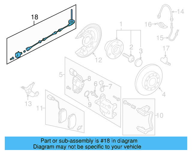 ABS Sensor Wire 3C0-927-904-AB - View 4