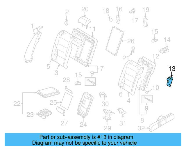 Seat Back Frame 1K5-885-501-H-1BS - View 12