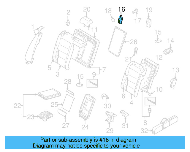 Child Seat Bracket 1K6-887-269 - View 15