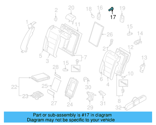 Seat Back Panel 1K0-885-753-J-1BS - View 6