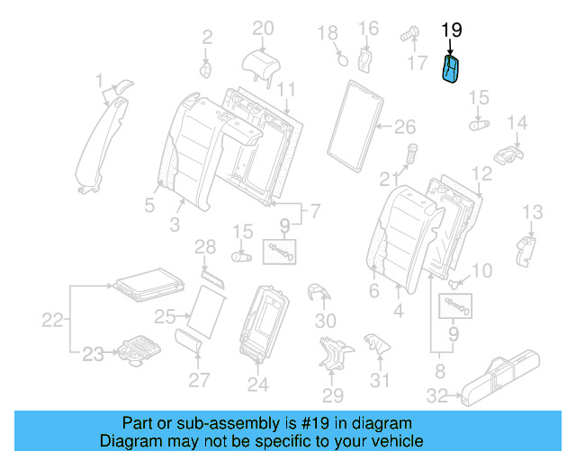 Child Restraint Anchor Plate Cap 1K5-887-267-71N - View 11