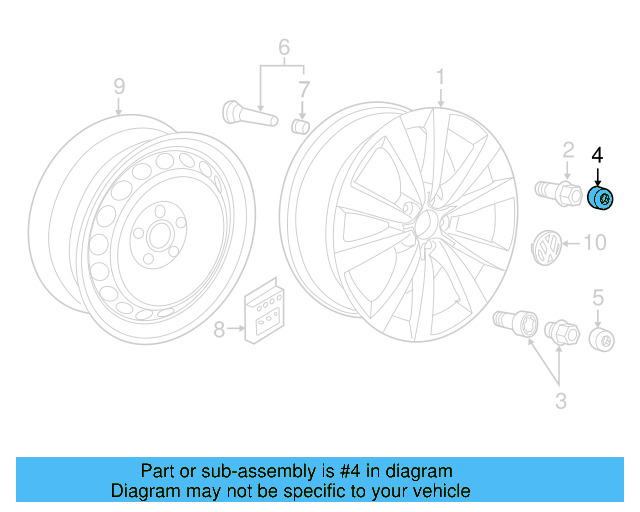 Wheel Bolt WHT-001-814-B-521 - View 36
