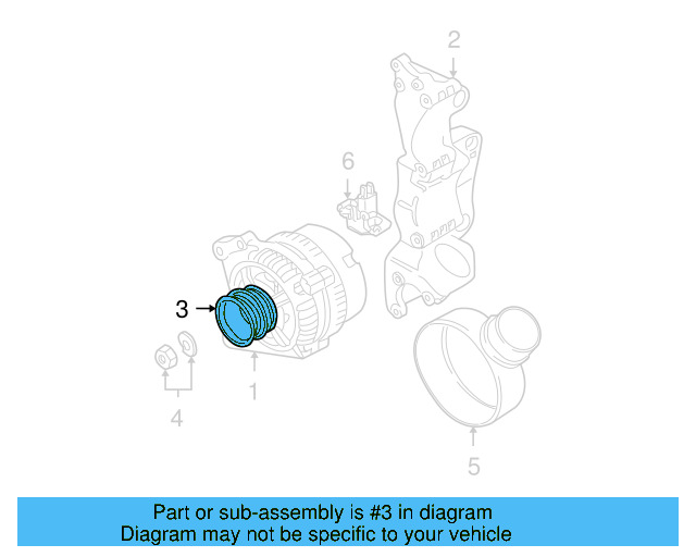 Alternator Pulley 038-903-119-B - View 5