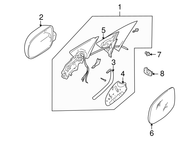 Mirror Glass 1J1-857-522-J - View 9