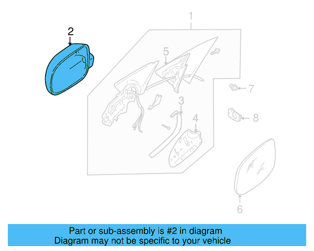 Door Mirror Cover (Unpainted) 3b0857538bgru - View 18