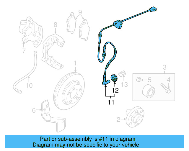 Speed Sensor 8D0-927-803-D - View 12