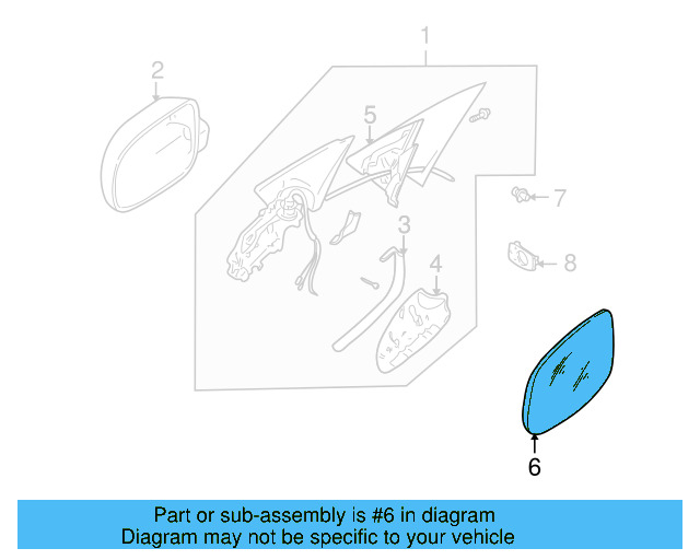 Mirror Glass 1J1-857-522-J - View 10