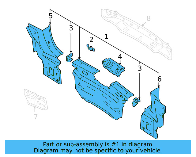 Rear Body Panel 2GJ-813-301-A - View 4