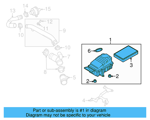 Air Cleaner Assembly 1K0-129-607 - View 6