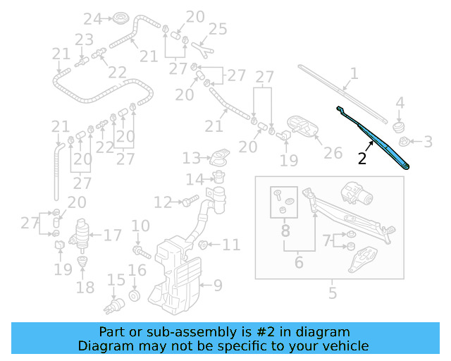 Wiper Arm 561-955-409-B - View 2