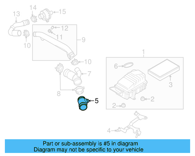 Mass Air Flow Sensor 07D-906-461