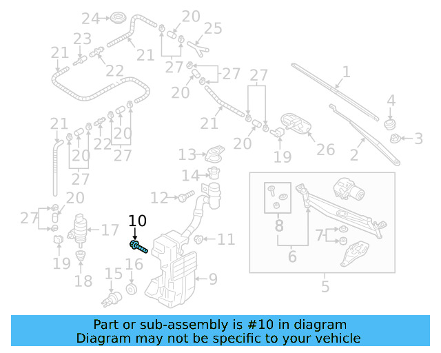 Washer Reservoir Lower Bolt N-101-602-05 - View 5