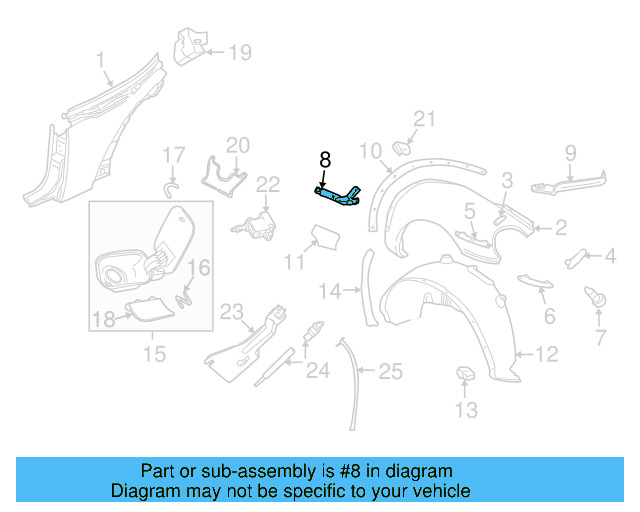 Fuel Pocket 1C0-803-481-A - View 7