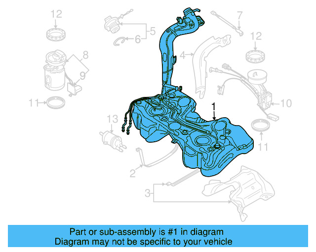 Fuel Tank 1K0-201-055-AQ - View 10