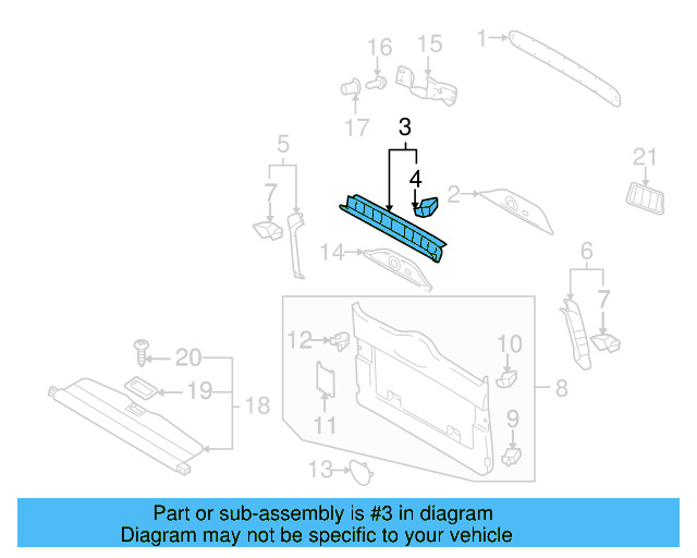 Side Trim Panel 7L6-867-671-D-7G8 - View 5