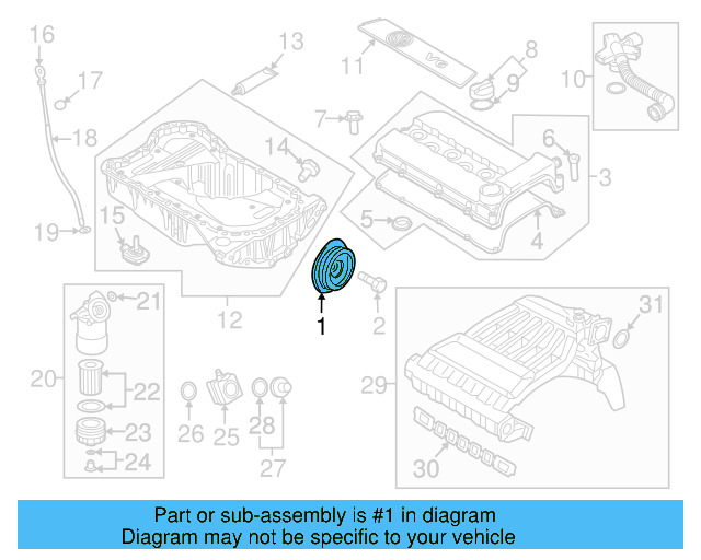 Engine Crankshaft Pulley 022-105-243-J - View 3